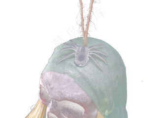 鬼节万圣节中元节鬼怪黑蜘蛛