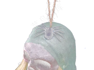 鬼节万圣节中元节鬼怪黑蜘蛛