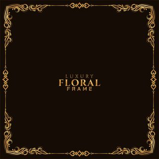 时尚的金色花框设计背景