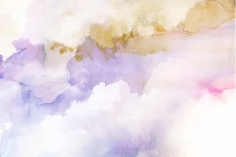 手绘水彩粉彩天空背景 手绘水彩粉彩天空背景