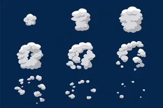 卡通烟雾元素动画帧