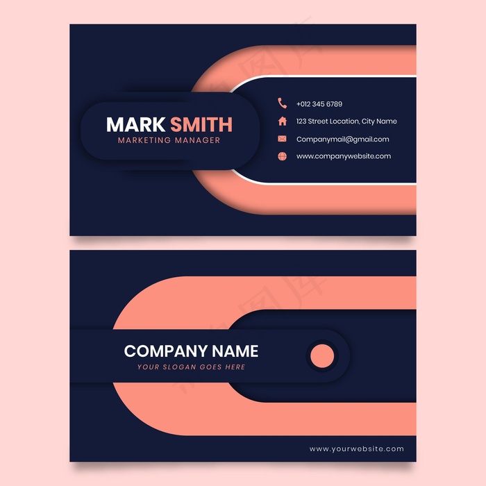 Neumorph几何形状名片