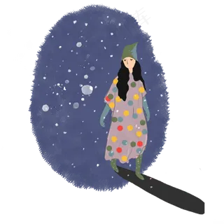 二十四节气少女小雪立冬时节农历