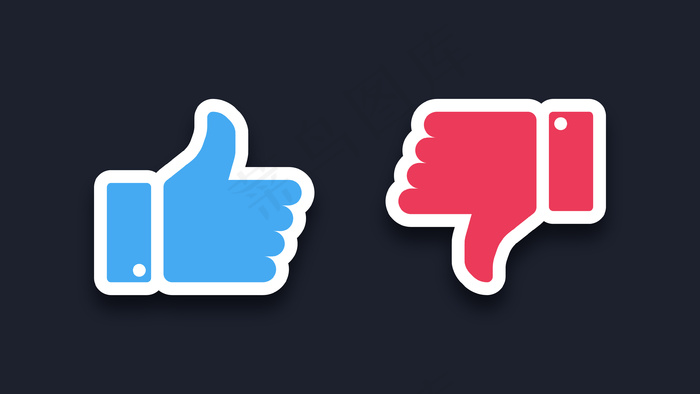 拇指向上和拇指向下图标