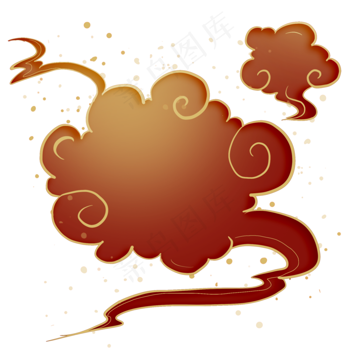 古风红色祥云