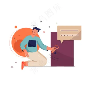 带钥匙的登录人进入他的在线档案