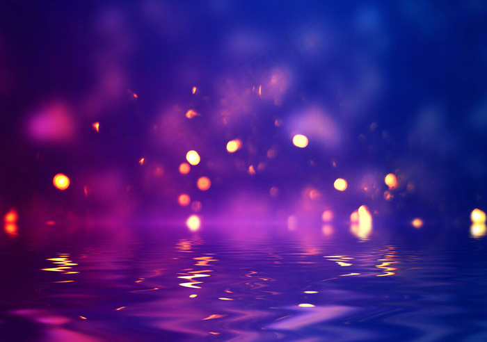 光氖效应，能量波在黑暗抽象的背景上。