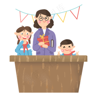 教师节同学庆祝教师节快乐合影