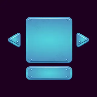 为gui资产元素弹出的一组幻想rpg游戏ui板