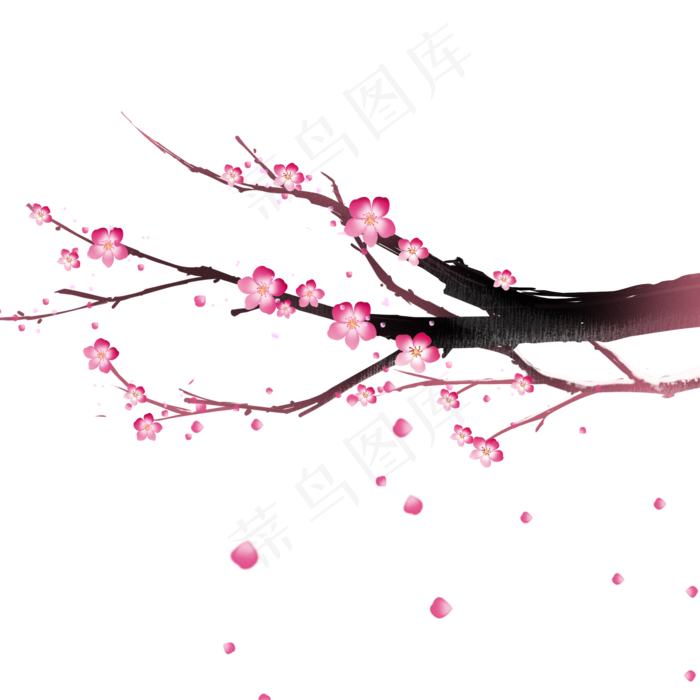 中国风冬天梅花(2048X2048(DPI:300))psd模版下载