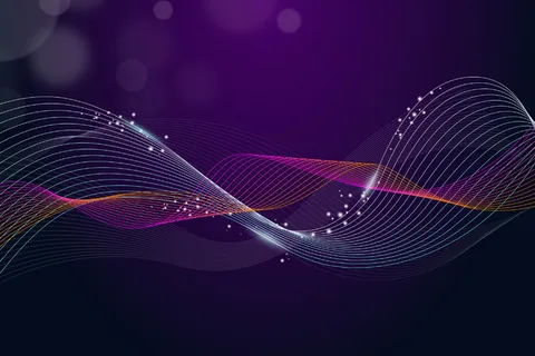 波浪紫色背景