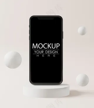 空屏幕智能手机模型样机