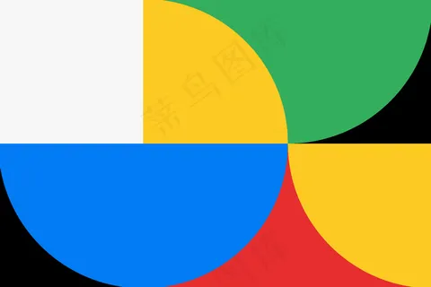 复古背景包豪斯壁纸，彩色原色矢量