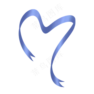 蓝色小清新丝带飘带彩带