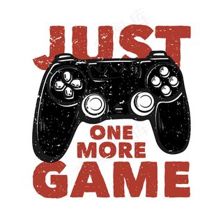 T恤设计只是一个游戏与游戏垫复古插图多一个游戏