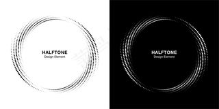 半色调圆点框架集。