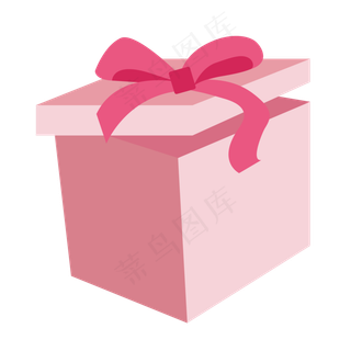 七夕节粉红蝴蝶结礼盒