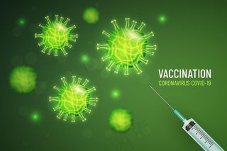 冠状病毒疫苗背景绿细菌