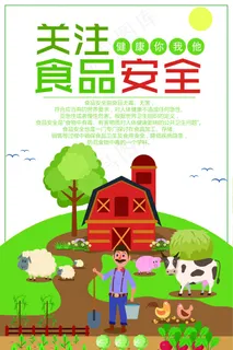 简约清新食品安全宣传周海报