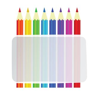 彩色铅笔矢量背景与文本横幅banner