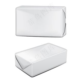 黄油纸板包装产品。白底纸板箱。插图