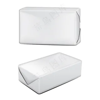 黄油纸板包装产品。白底纸板箱。插图