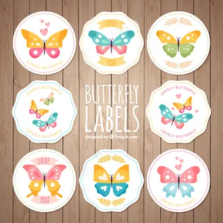 复古蝴蝶贴纸系列