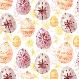 水彩画复活节图案