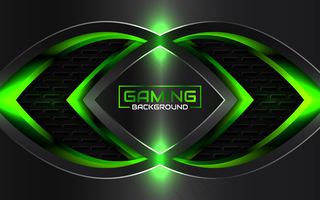 抽象的未来黑色和绿色游戏背景