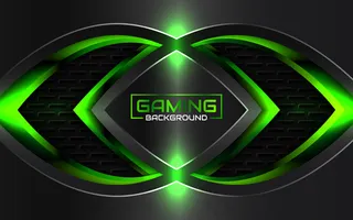 抽象的未来黑色和绿色游戏背景