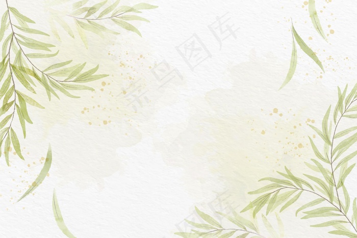 手绘水彩画自然背景eps,ai矢量模版下载