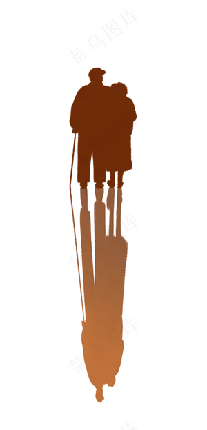 老人背影九九重阳节