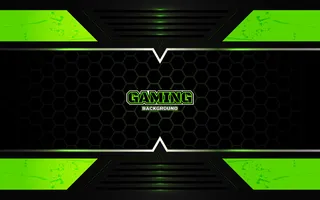 抽象的未来黑色和绿色游戏背景