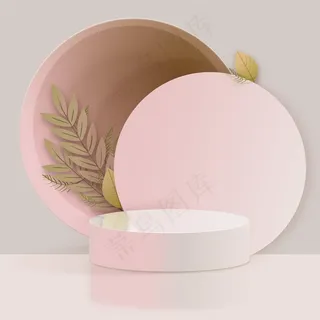 柔和色彩的逼真 3d 讲台 柔和色彩的逼真 3d 讲台