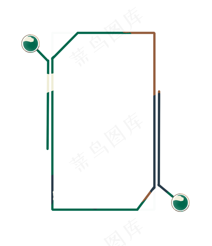 迷彩边框纹理设计免抠