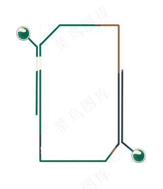 迷彩边框纹理设计免抠