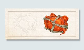 秋季螃蟹海鲜新上市大促简约banner