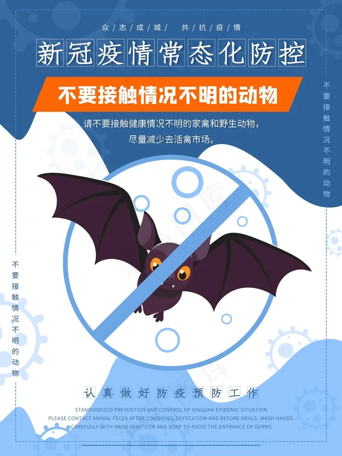 新冠疫情防控海报展板psd模版下载