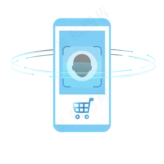 手机扫描刷脸支付购物