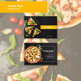 穆迪餐厅食品名片模型样机 穆迪餐厅食品名片模型样机