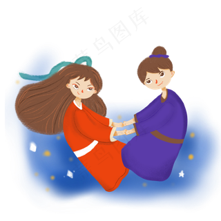 浪漫七夕情人节元素