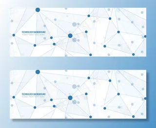 抽象的蓝色多边形技术标题背景