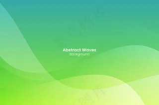 抽象绿波背景