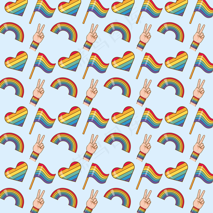 Lgbt爱情模式eps,ai矢量模版下载