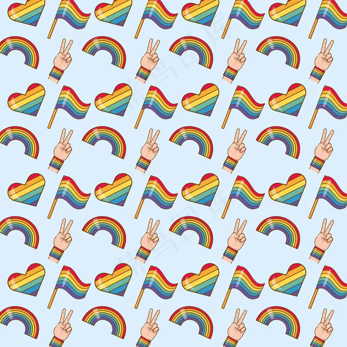Lgbt爱情模式eps,ai矢量模版下载