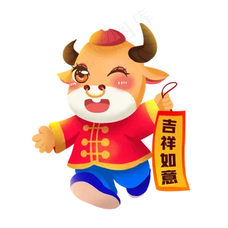 传统喜气牛年
