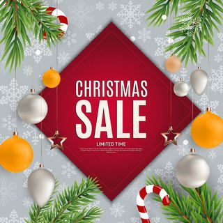 圣诞和新年促销横幅banner