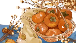 中国风古风水彩秋天丰秋分