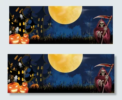 万圣节卡通另类恐怖banner 万圣节卡通另类恐怖banner