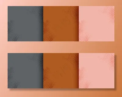 抽象圆形半色调背景三组